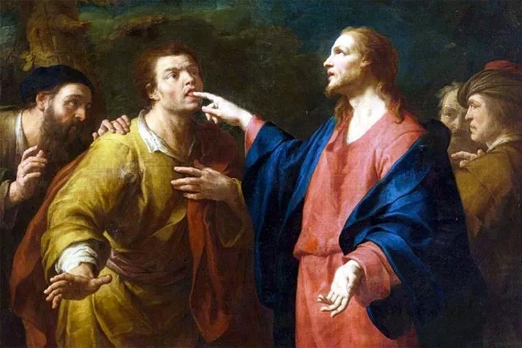 Domenico Maggiotto (1713 1794), “christ Healing A Deaf And Mute Man”